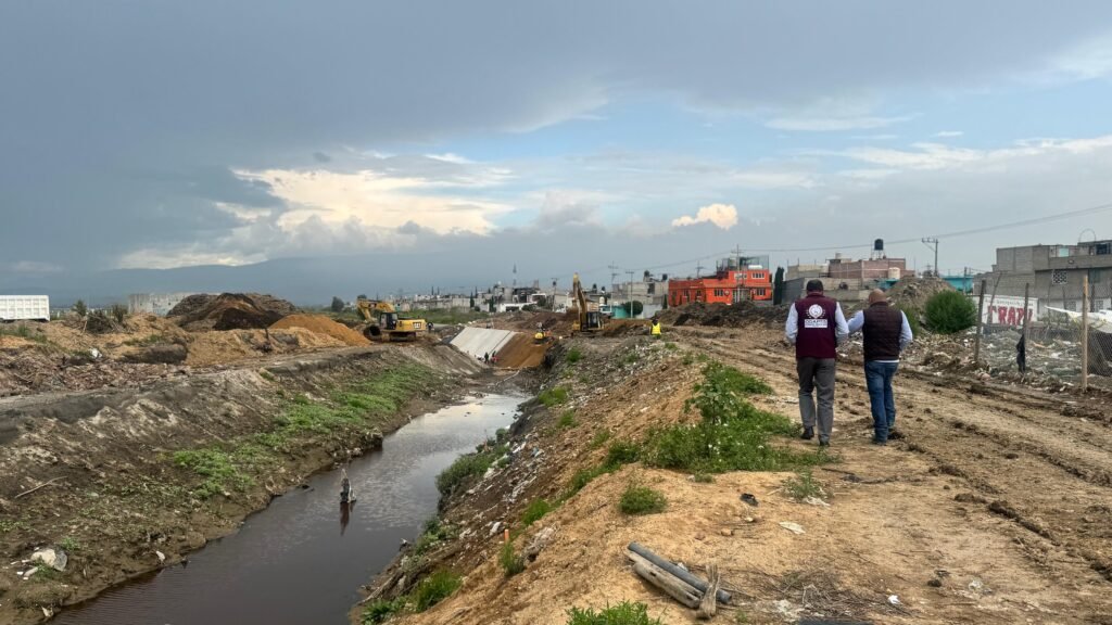 Desazolvan y revisten 3.5 km del Dren Chimalhuacán 1 para evitar inundaciones