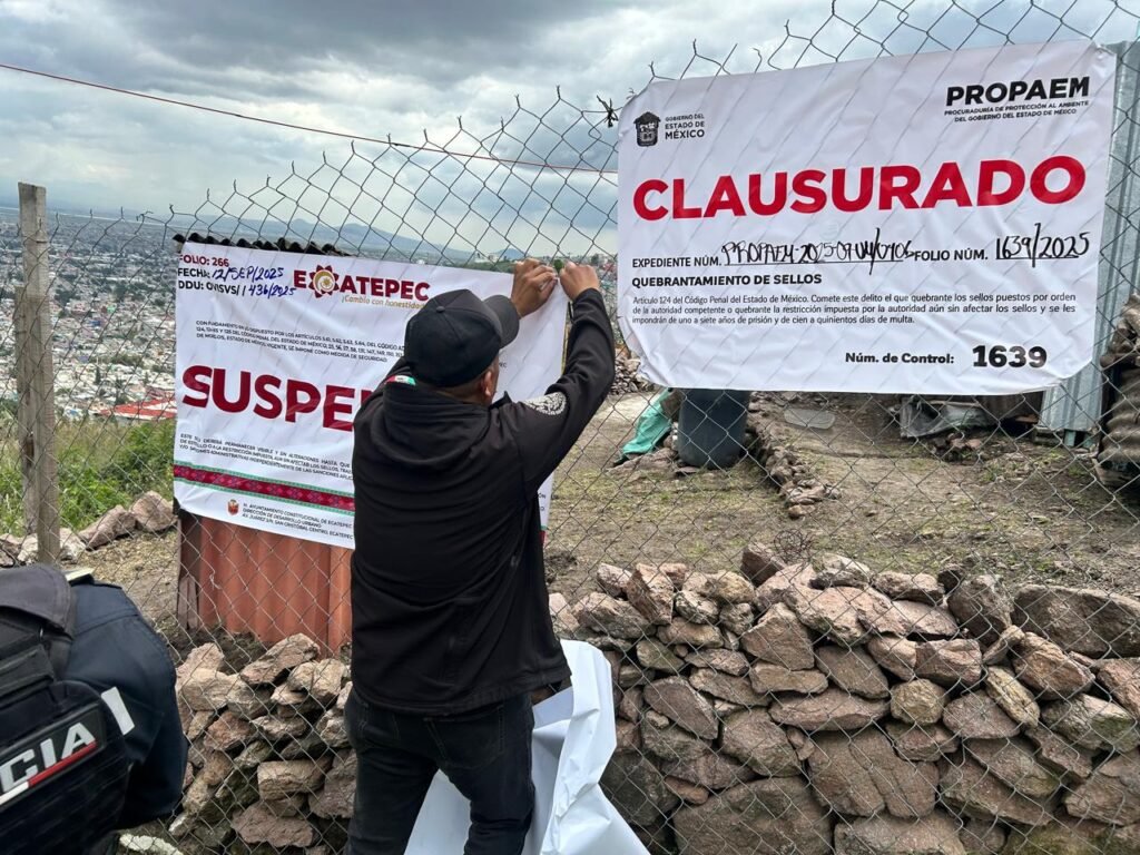 Gobierno de Ecatepec frena invasión en la Sierra de Guadalupe