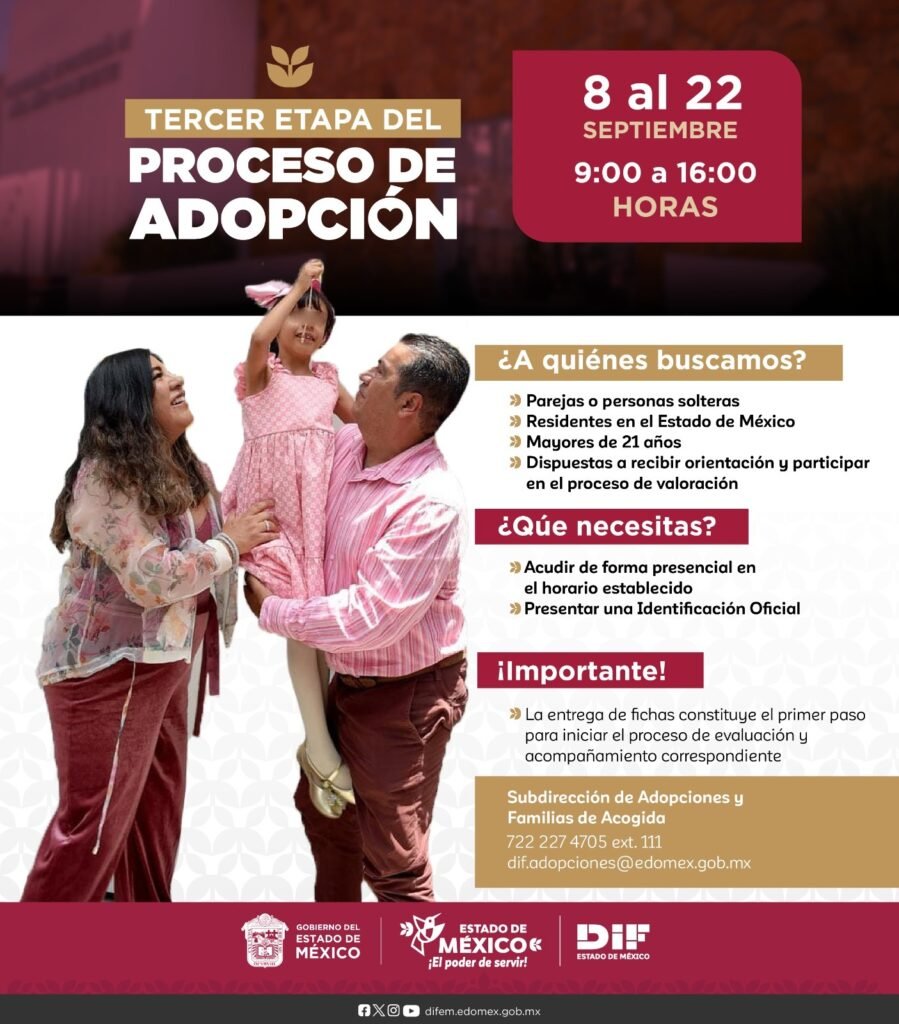 Inicia Gobierno de Delfina Gómez nueva etapa de adopciones para dar a NNA una familia