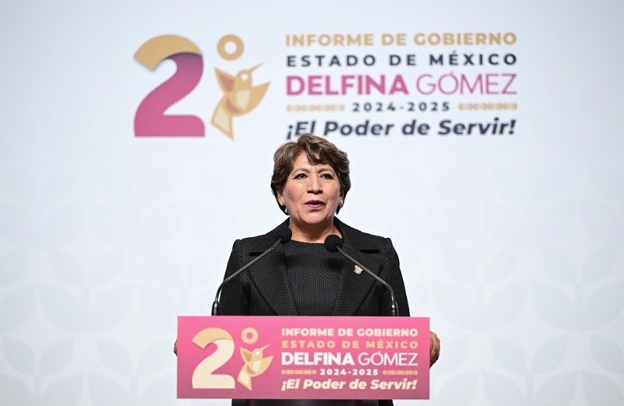 No daré un paso atrás: Gobernadora Delfina Gómez rinde Segundo Informe de Labores