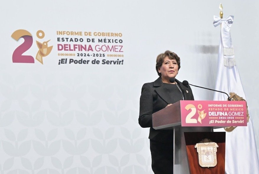No daré un paso atrás: Gobernadora Delfina Gómez rinde Segundo Informe de Labores