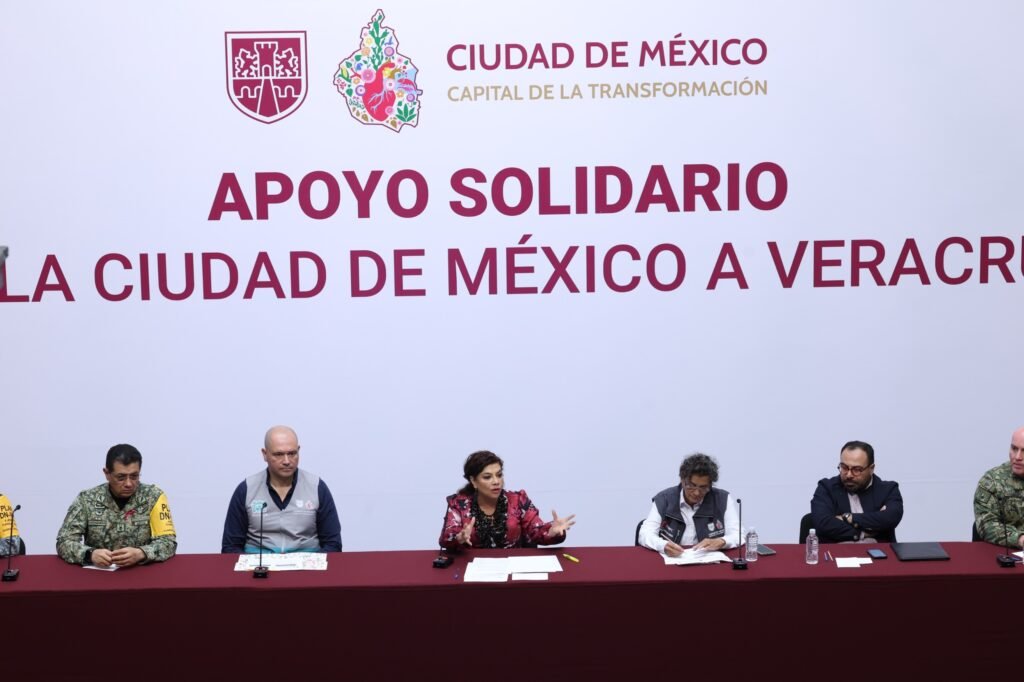 Clara Brugada anuncia apoyo solidario de la CDMX para zonas afectadas por las lluvias en Veracruz