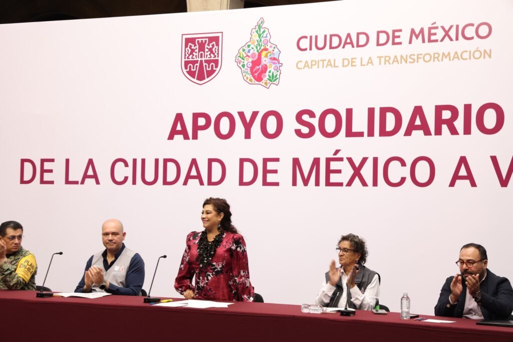 Clara Brugada anuncia apoyo solidario de la CDMX para zonas afectadas por las lluvias en Veracruz