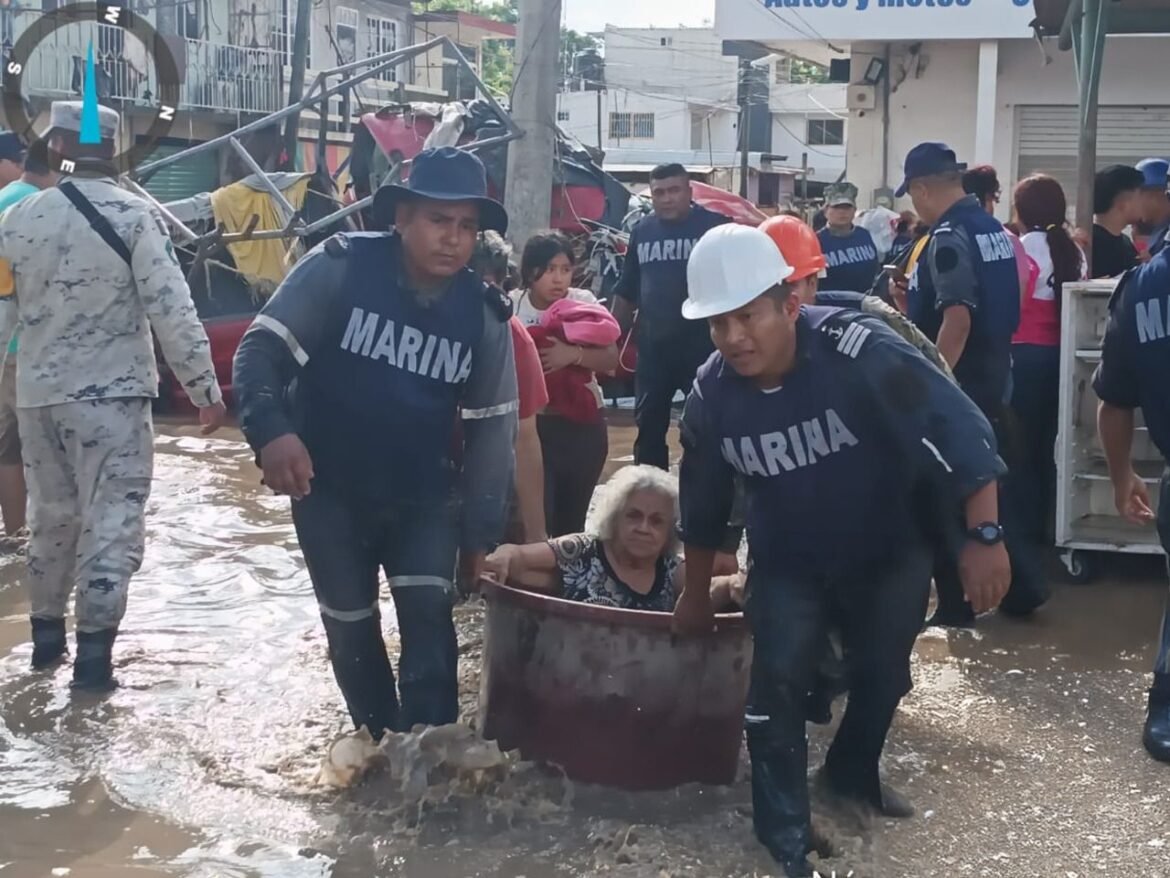 Activan Plan DN-III-E y Plan Marina por intensas lluvias en el territorio mexicano