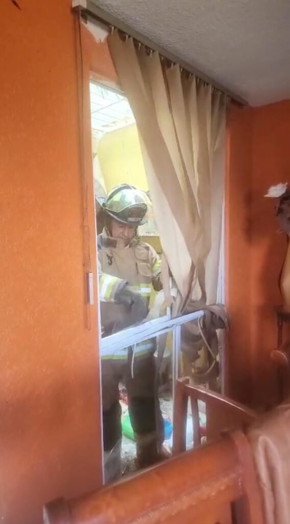 Explosión por gas deja cuatro lesionados en la colonia La Joya