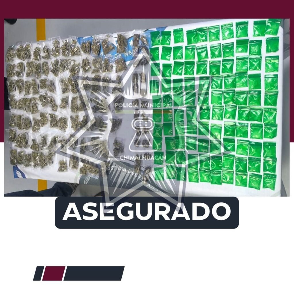 Cateo en Chimalhuacán deja dos detenidos y decomiso de drogas