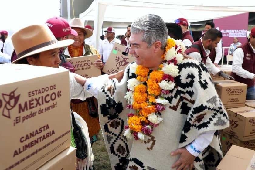 Gobernadora Delfina Gómez entrega 4 mil despensas del programa Alimentación para el Bienestar