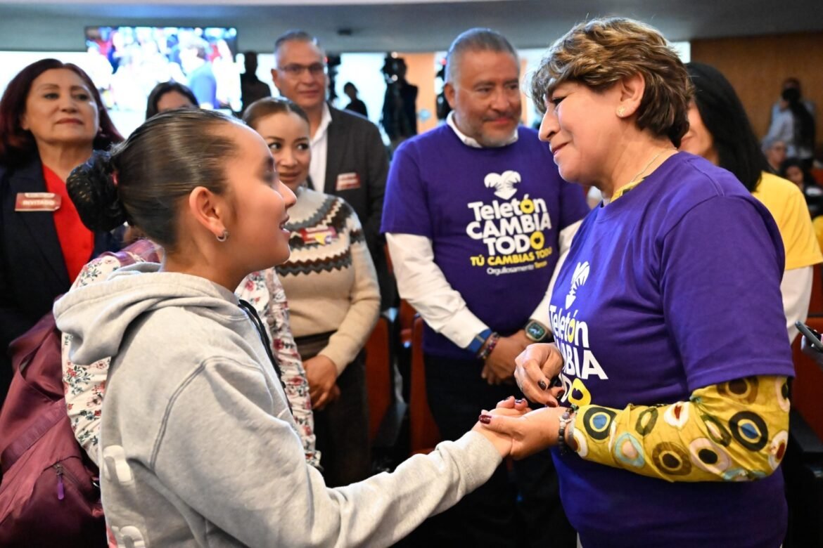 Entrega Gobernadora Delfina Gómez donativo de 25 mdp al Teletón