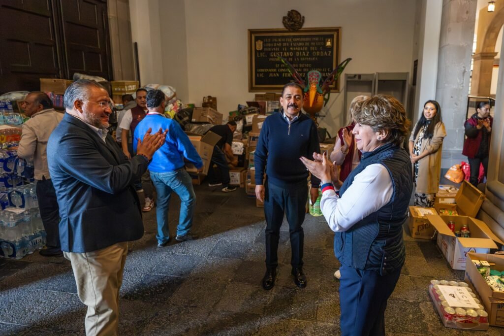 Gobierno de Delfina Gómez y sociedad mexiquense se vuelcan en apoyo a poblaciones afectadas por lluvias