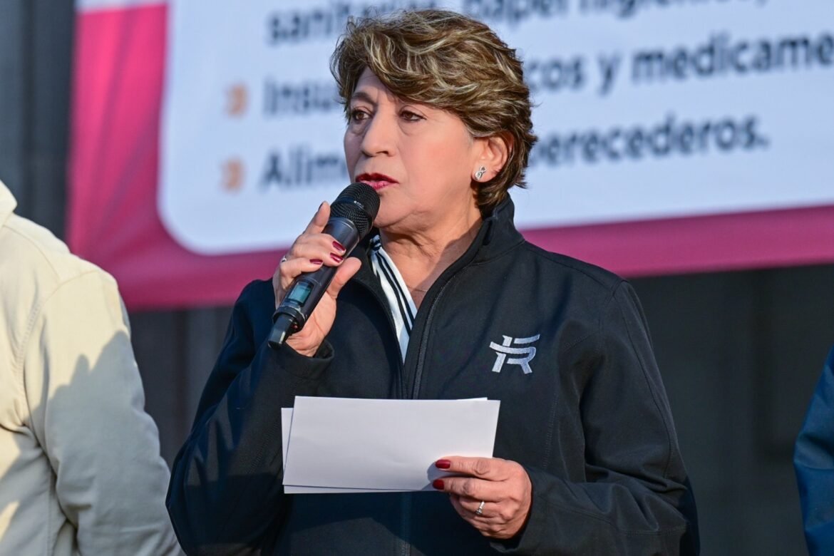 Gobierno de Delfina Gómez envía 15 toneladas de ayuda humanitaria y víveres a Hidalgo