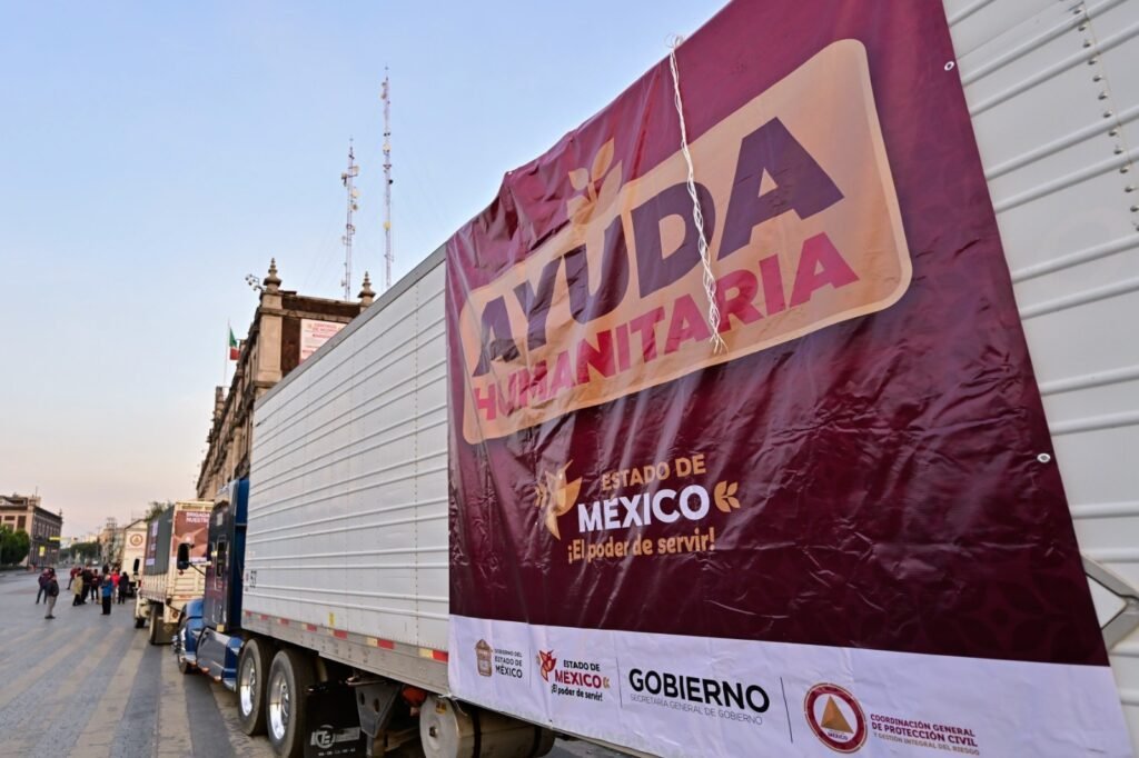 Gobierno de Delfina Gómez envía 15 toneladas de ayuda humanitaria y víveres a Hidalgo