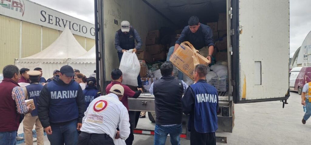 Envía Gobierno del Estado de México 358 toneladas de ayuda humanitaria a Hidalgo