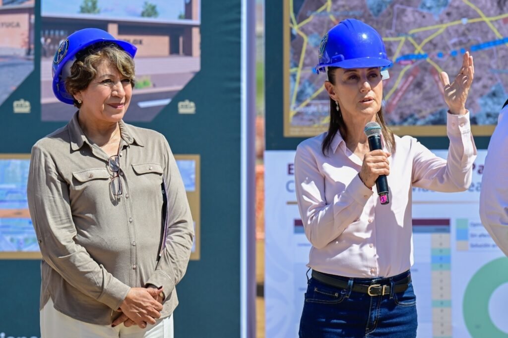 Supervisan Sheinbaum y Delfina Gómez avances del Tren México-Pachuca