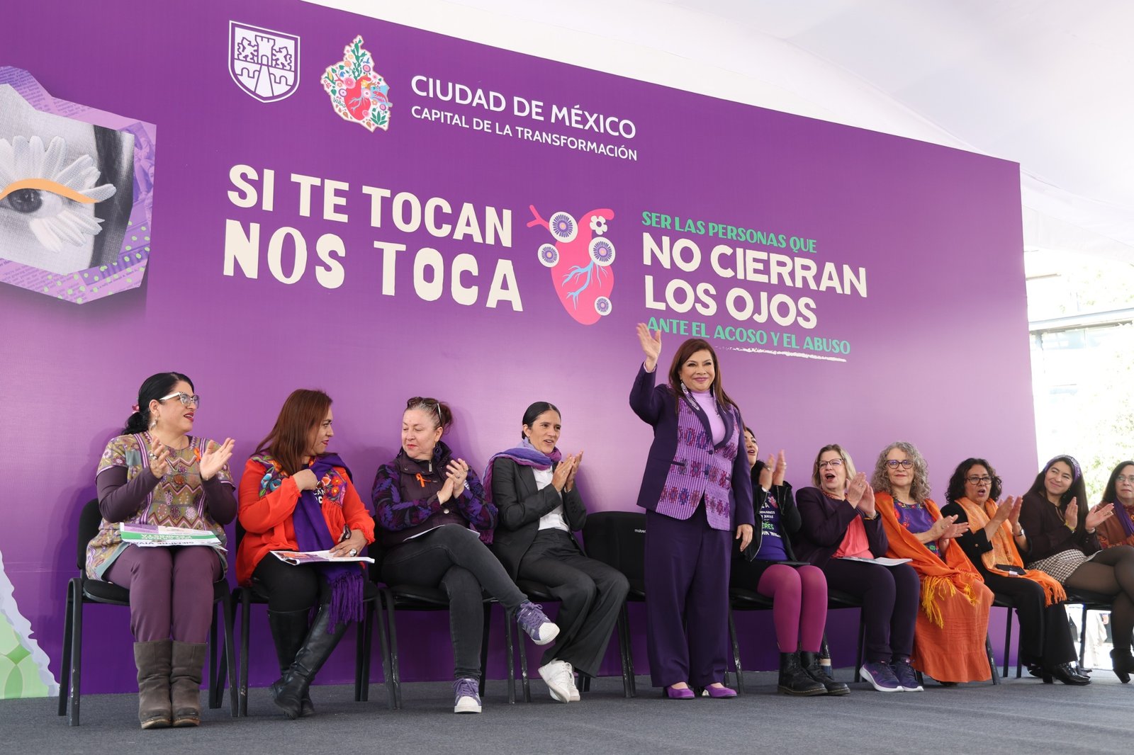 Clara Brugada pone en marcha la campaña “Si te tocan nos toca”