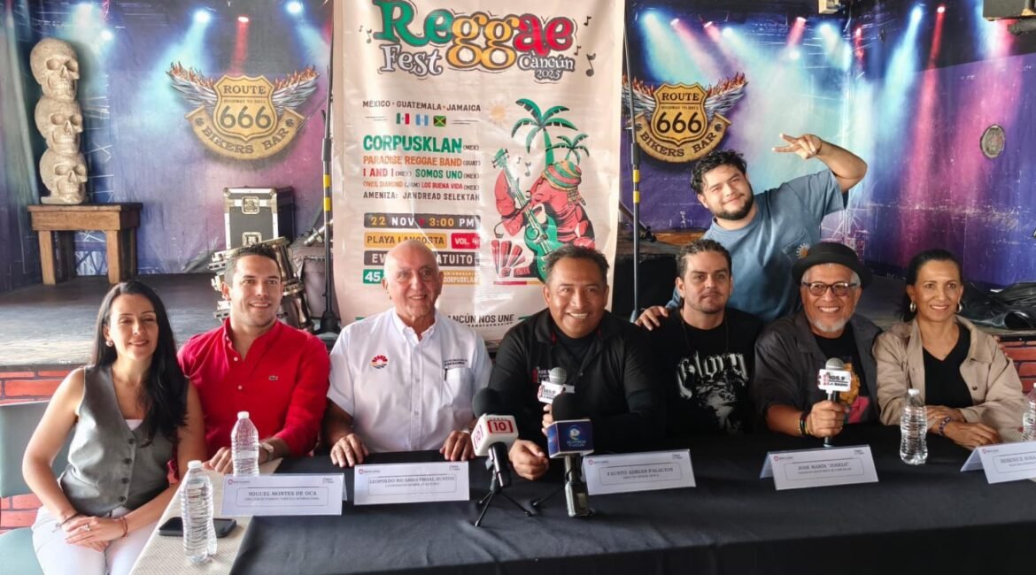 Presentan cuarta edición de Reggae Fest Cancún 2025 en Playa Langosta