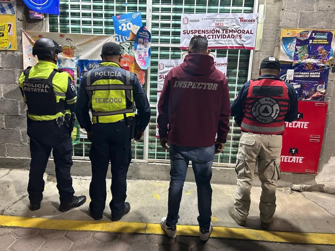 Clausuran 12 establecimientos por venta irregular de alcohol en Texcoco