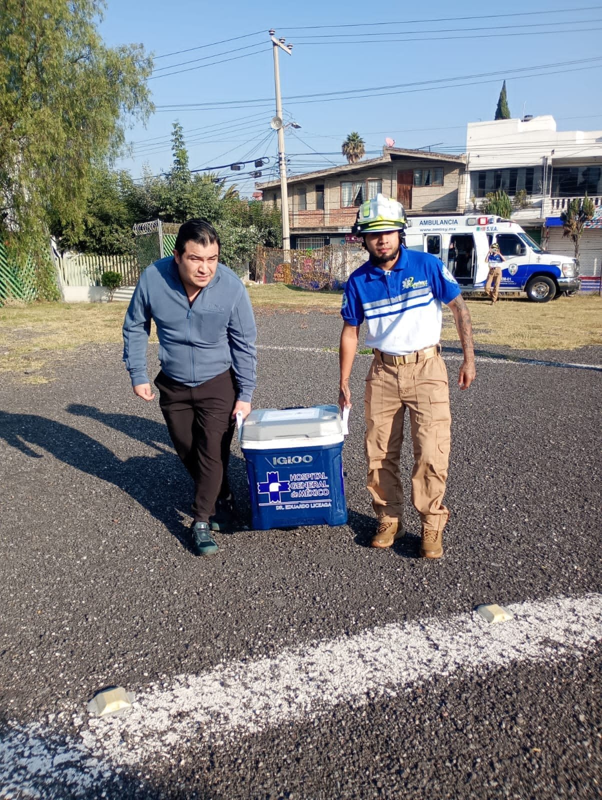 Policías de Neza trasladan hígado y dos riñones en el helicóptero Coyote 1