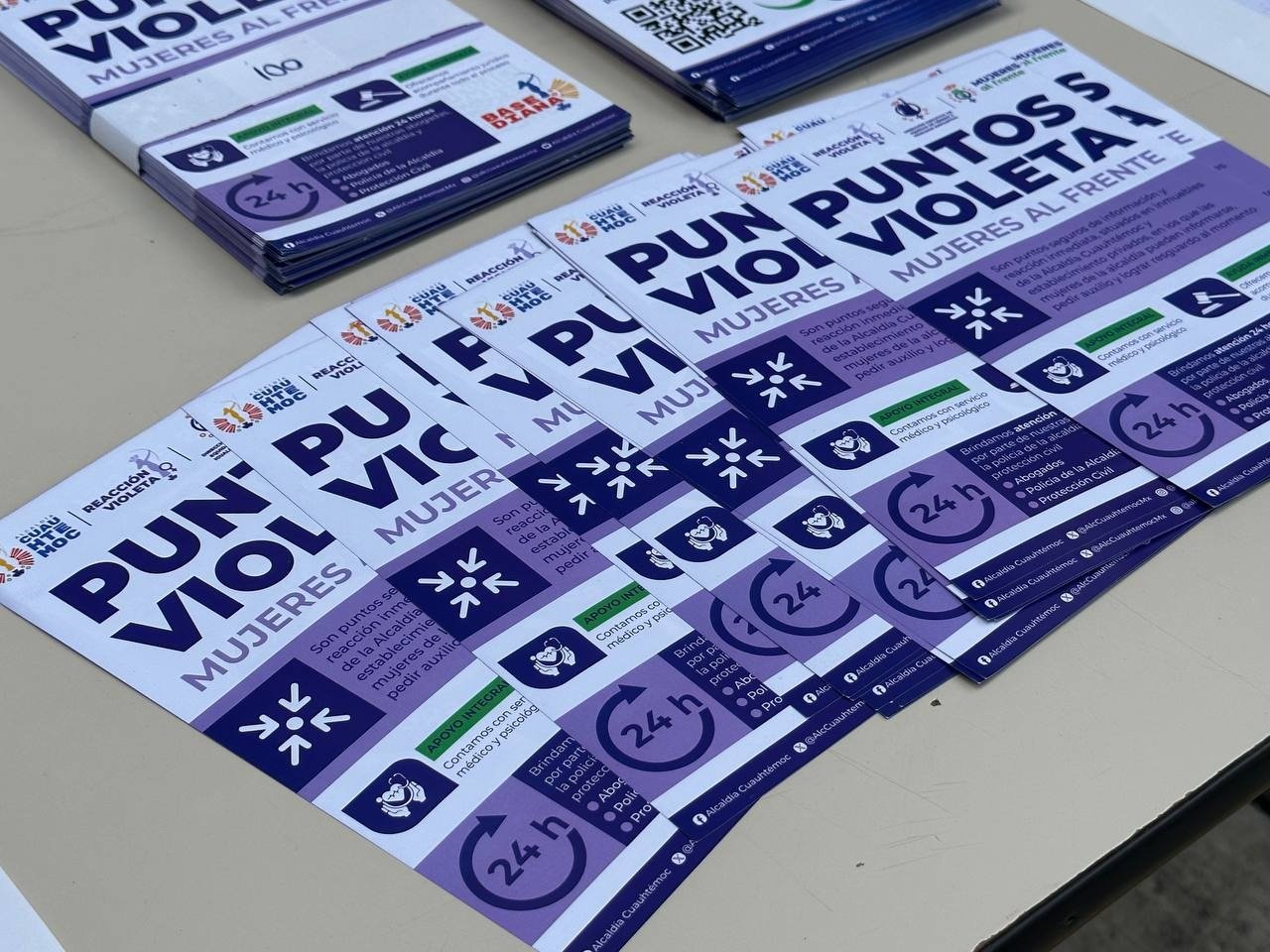 Alcaldía Cuauhtémoc realiza brigada violeta: Jornada para prevenir, detectar y acompañar casos de violencia contra mujeres