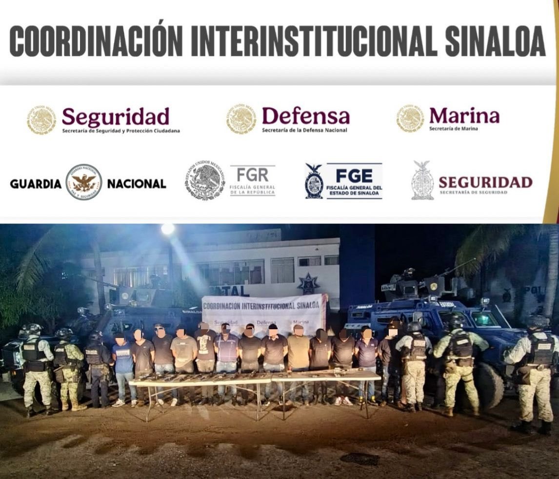 Detienen en Sinaloa a “L-12” y a otros 14 delincuentes en el norte de México