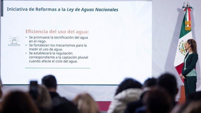 Reformas a la Ley de Aguas Nacionales buscan frenar acaparamiento: Sheinbaum
