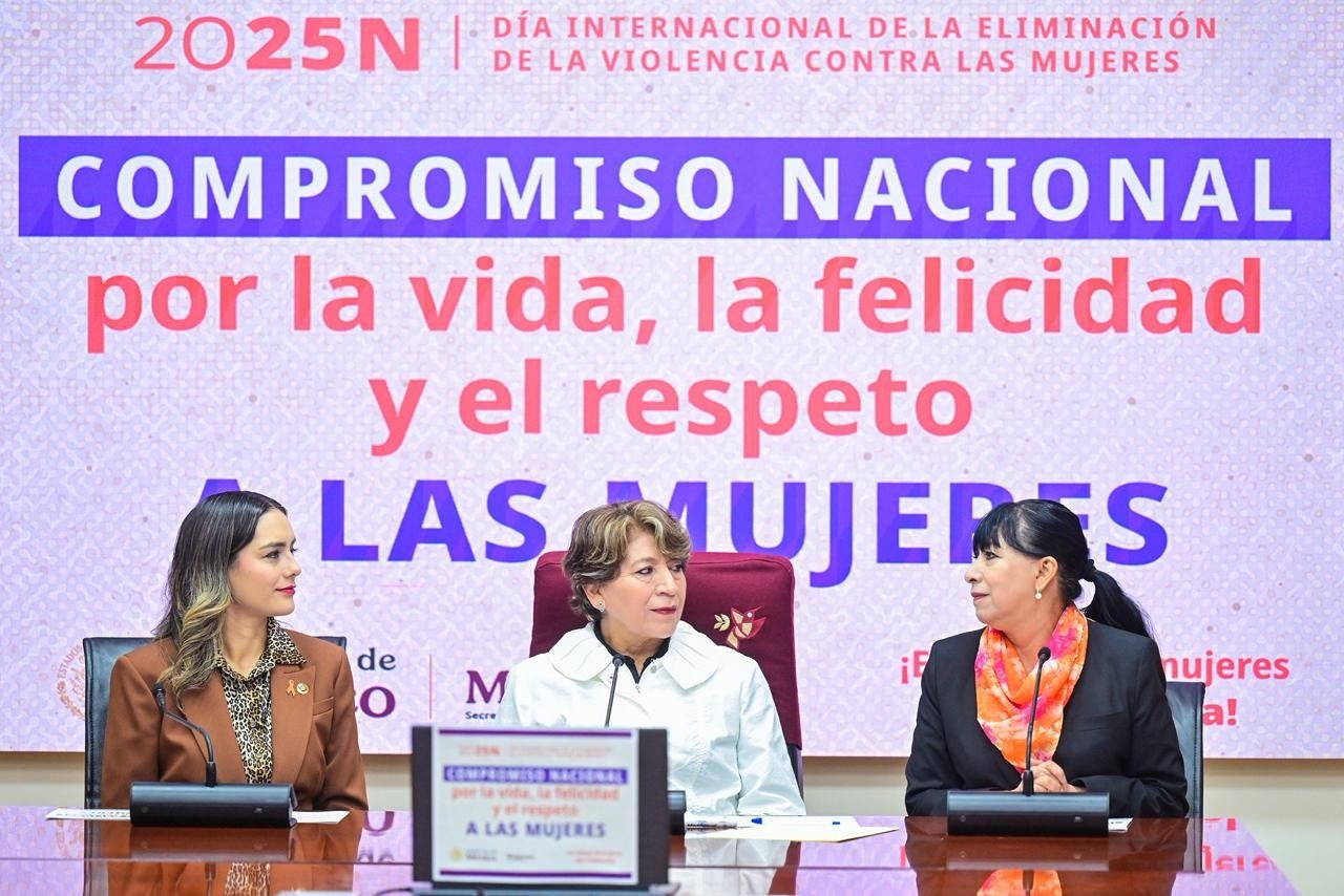 Gobierno de Delfina Gómez a la cabeza contra la violencia de género