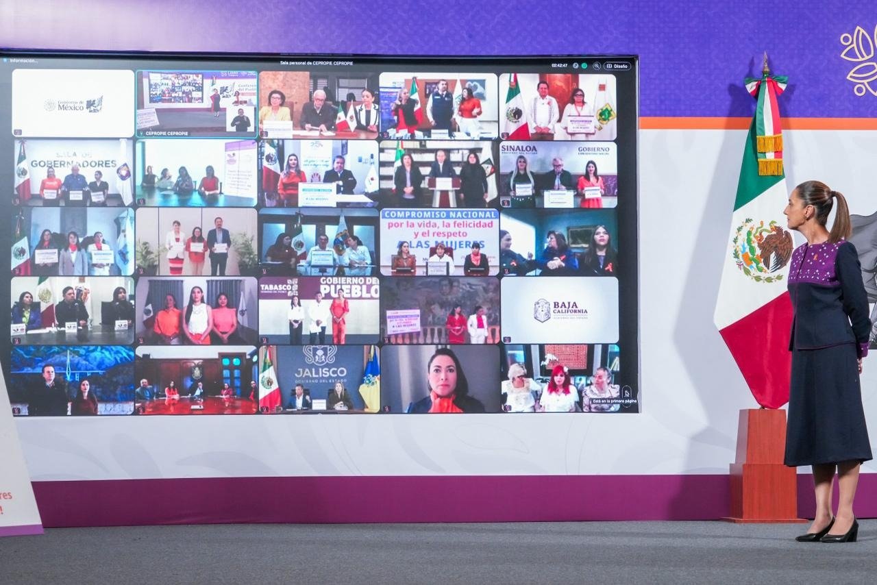 Gobierno de Delfina Gómez a la cabeza contra la violencia de género