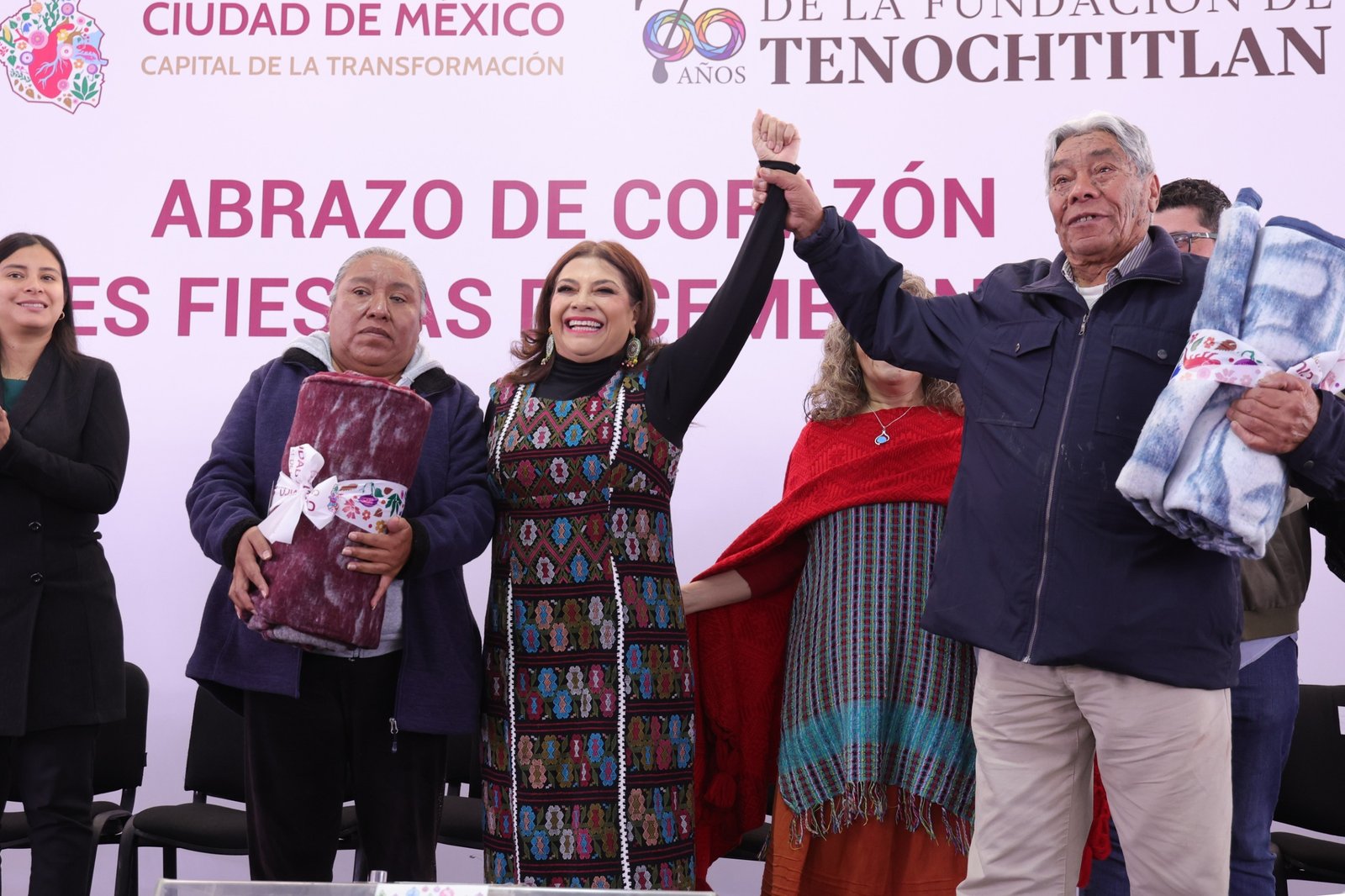 Entrega Clara Brugada 2 mil cobijas en la GAM por temporada invernal