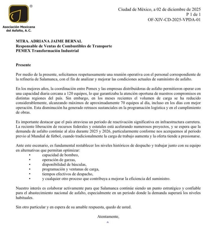 Acusa Tabe a Pemex de retraso en obras en MH por falta de asfalto