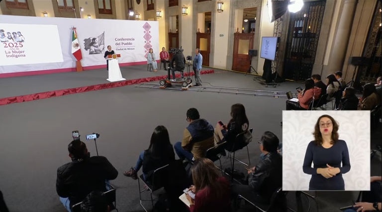 Conferencia de la secretaria de Gobernación, Rosa Icela Rodríguez