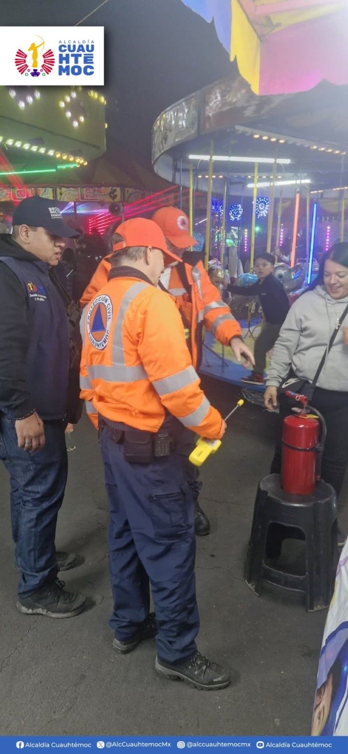 Por falta de medidas de protección civil, alcaldía Cuauhtémoc cerró tres negocios en romería de colonia Buenavista