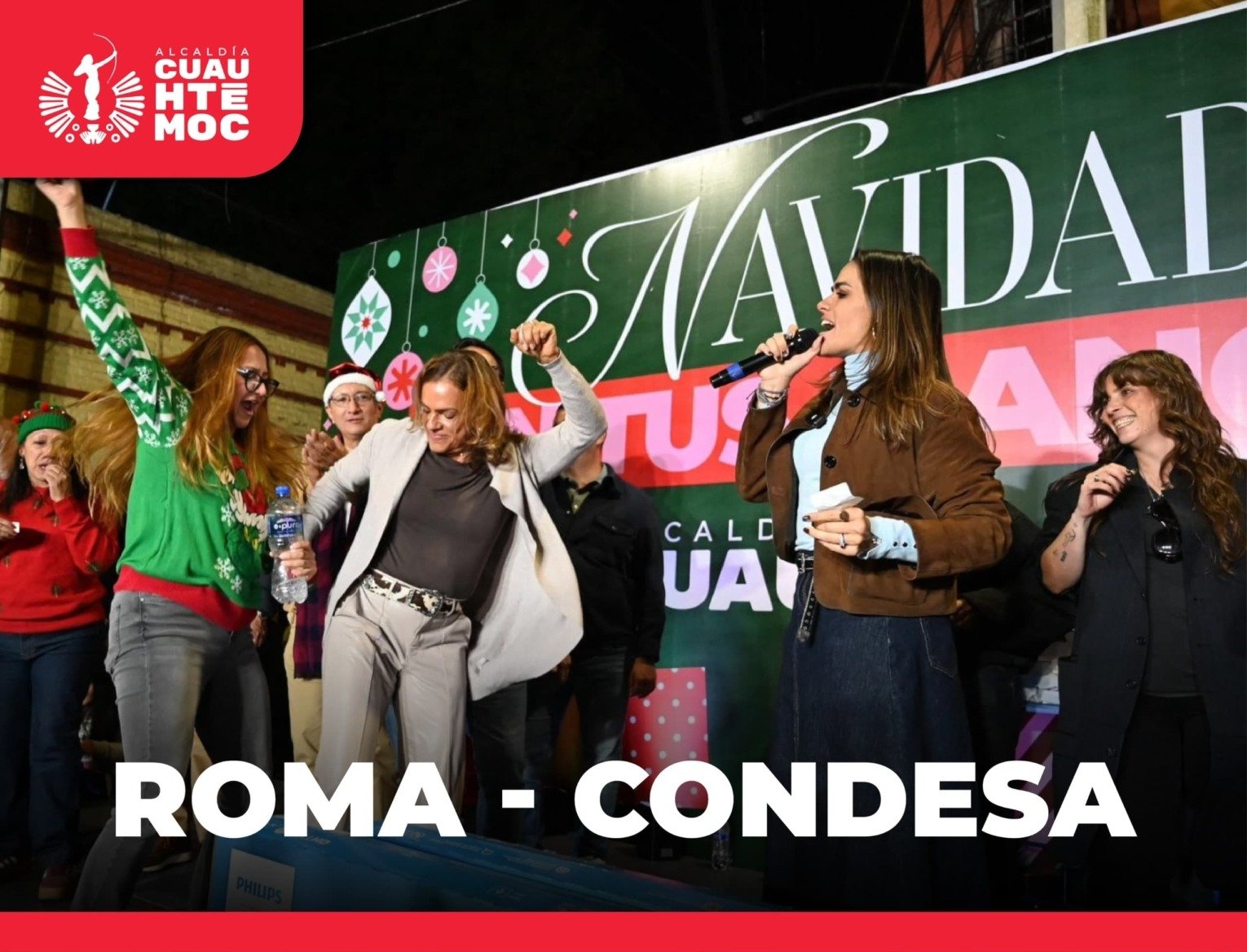 Vecinas y vecinos celebraron con Ale Rojo de la Vega en ocho posadas de "Navidad en tus manos"