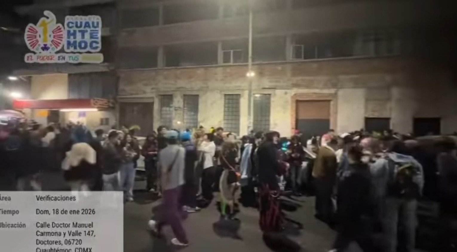 Alcaldía Cuauhtémoc suspende evento en la Doctores y desaloja a 500 personas