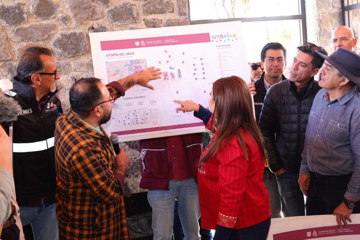 Supervisa jefa de Gobierno obras de la Utopía del Maíz en la alcaldía Tlalpan