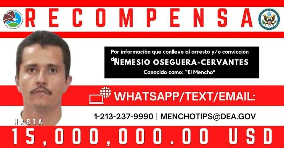 Cae el “Mencho” de 15 mdd de recompensa