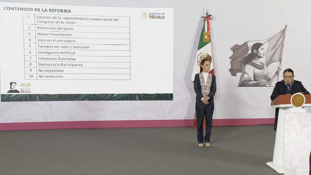 Presenta presidenta Sheinbaum Reforma Electoral