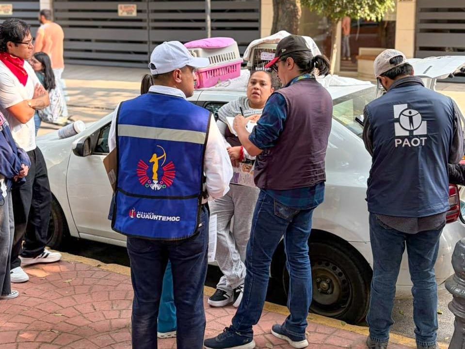 Operativo de la alcaldía Cuauhtémoc en Parque México confirma condiciones adecuadas de animales en adopción y no deriva en retiros
