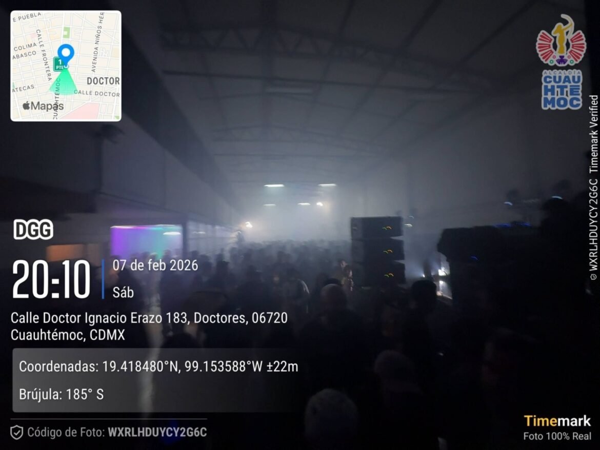 Desalojo de evento sin autorización en colonia Doctores