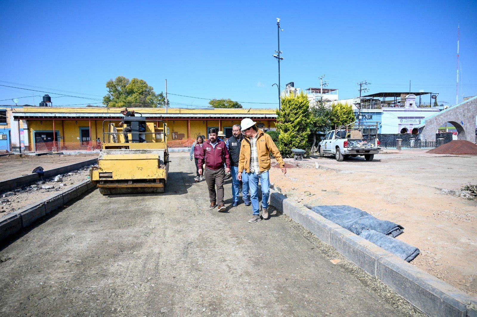 Supervisa Gobierno de Delfina Gómez trabajos para embellecer el Centro de Otumba