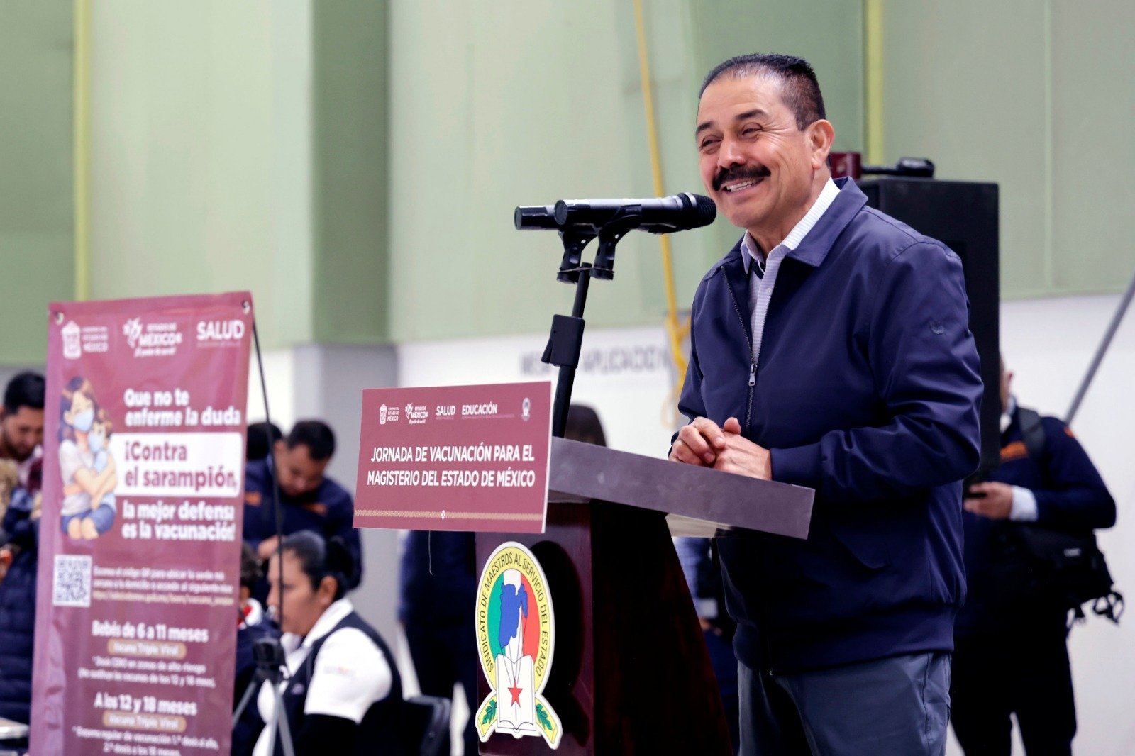 Arranca Gobierno de Delfina Gómez campaña de vacunación contra el sarampión