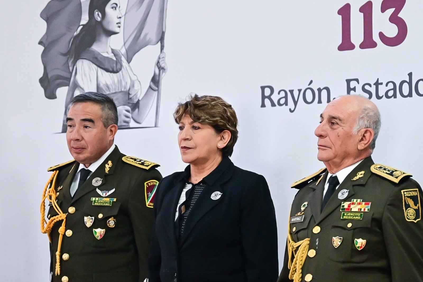 Conmemora Gobernadora Delfina Gómez 113 Aniversario del Ejército Mexicano