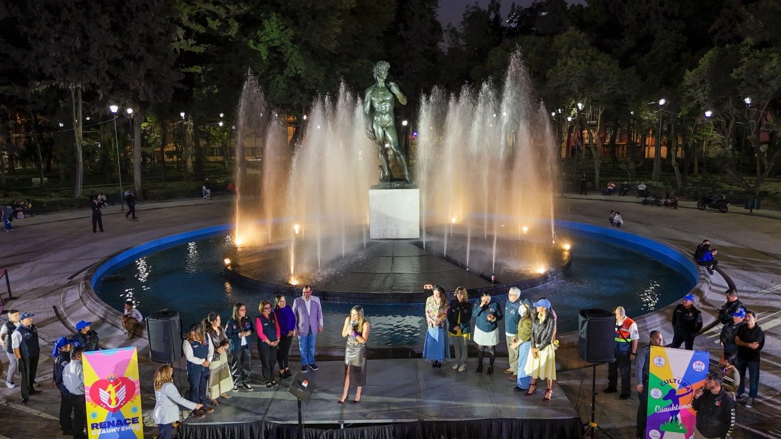 Ale Rojo de la Vega entrega rehabilitación de Plaza Río de Janeiro; tendrá vigilancia y ordenamiento permanente