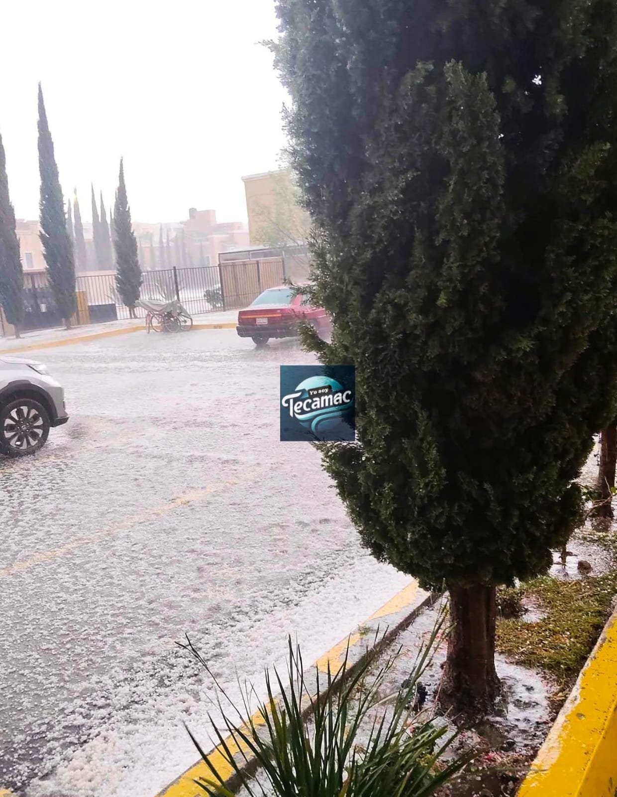 Granizada provoca caos vial en la México-Pachuca a la altura de Tecámac
