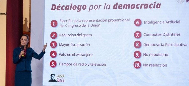 Presenta Claudia Sheinbaum “Decálogo por la Democracia”