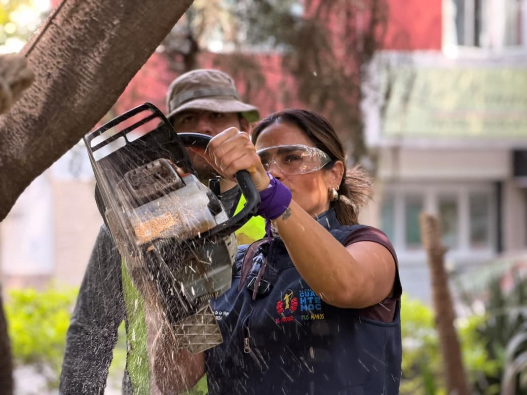 Ale Rojo de la Vega encabeza megajornada de poda en Roma, Condesa e Hipódromo