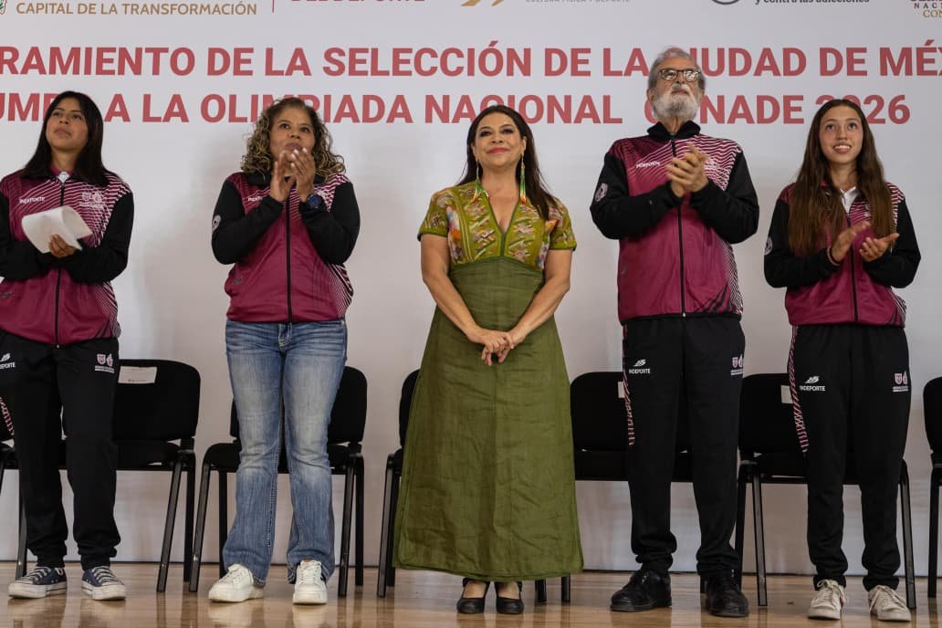 Abandera Clara Brugada a Selección de la Ciudad de México rumbo a Olimpiada Nacional CONADE 2026