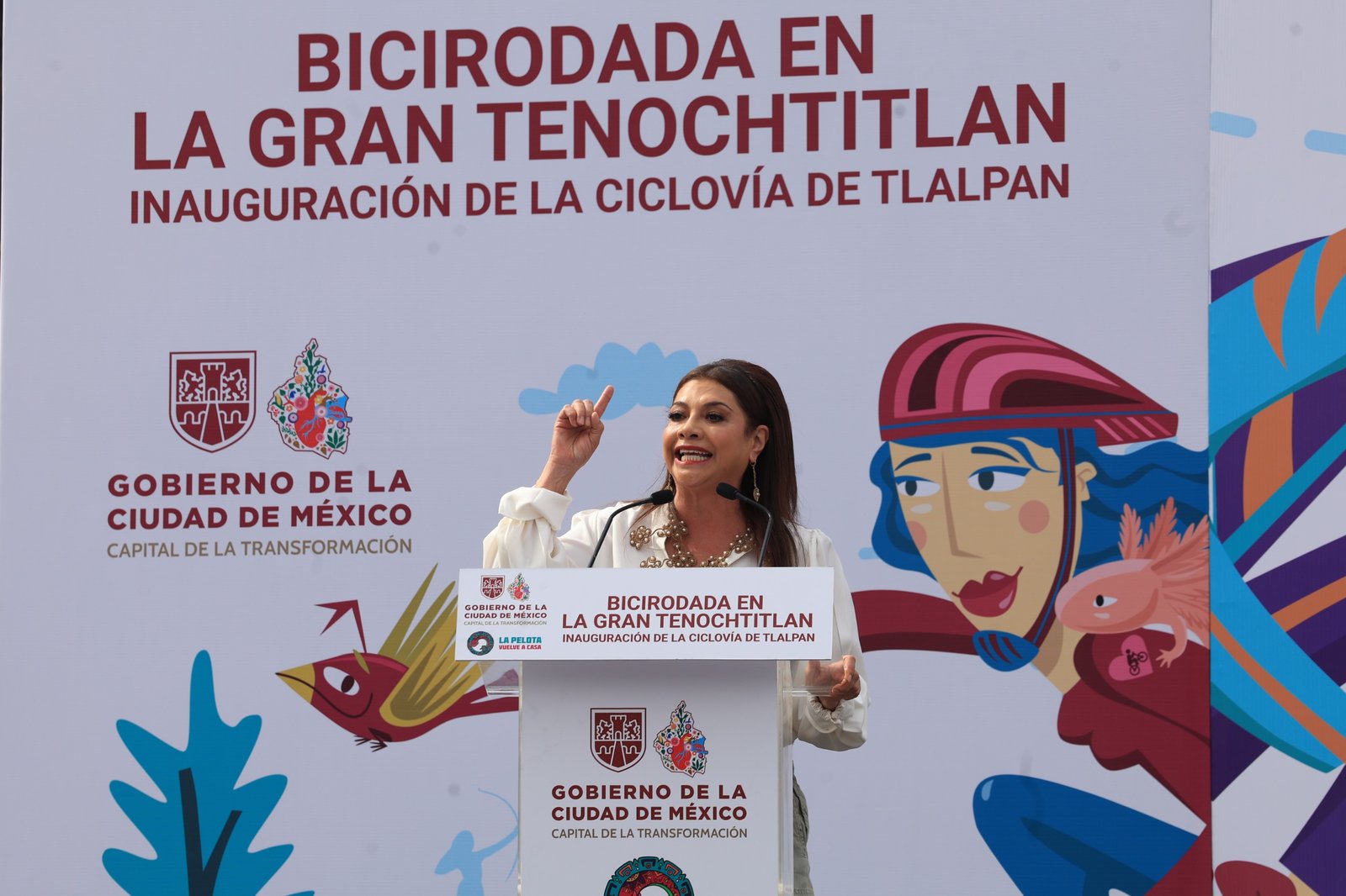Inaugura Clara Brugada Ciclovía La Gran Tenochtitlán