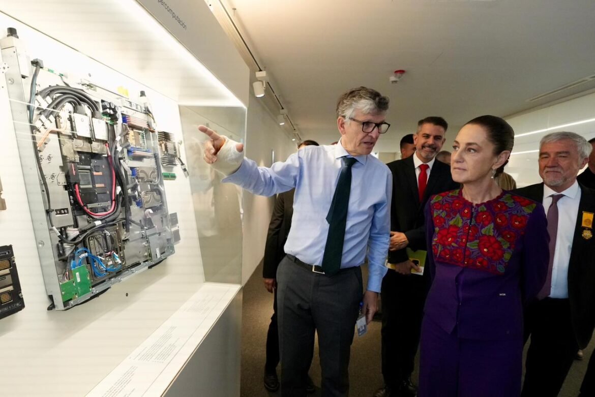 Visita Sheinbaum Centro Nacional de Supercomputación en España