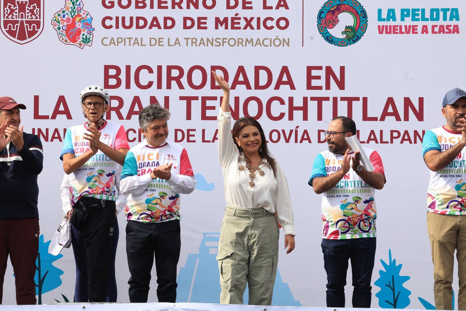 Inaugura Clara Brugada Ciclovía La Gran Tenochtitlán