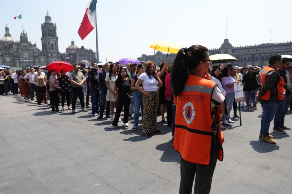 Destaca Clara Brugada éxito del simulacro nacional en la capital con participación de 8.6 millones de personas