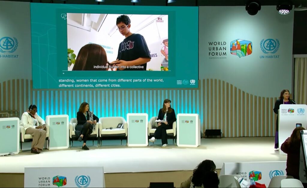 Desde Azerbaiyán, Clara Brugada llama a frenar la expulsión de comunidades por la gentrificación